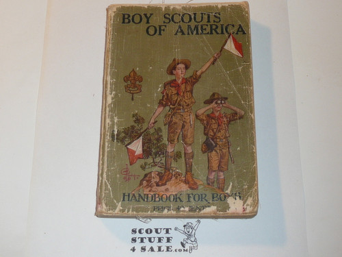 1922 Boy Scout Handbook, Second Edition, Twenty-fifth Printing, spine and cover wear #3