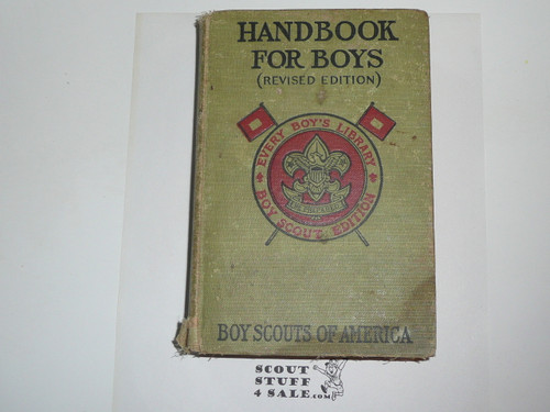 1919 Boy Scout Handbook, Second Edition (20th prtg), Every Boy's Library Edition, Type Two Binding, Good Used Condition