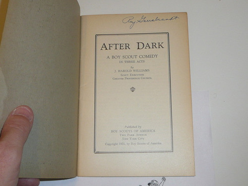 After Dark, A Boy Scout Comedy, Boy Scout Service Library, 8-37 Printing