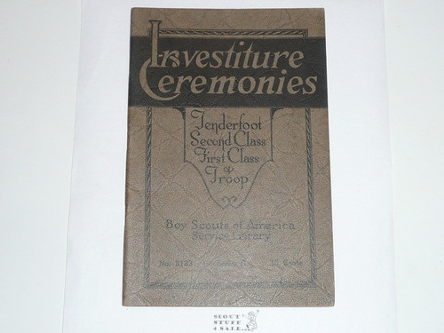 Investiture Ceremonies, 1928 Printing, Boy Scout Service Library
