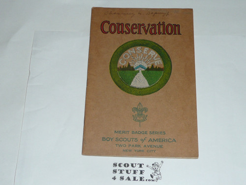 Conservation Merit Badge Pamphlet, Type 3, Tan Cover, 3-31 Printing
