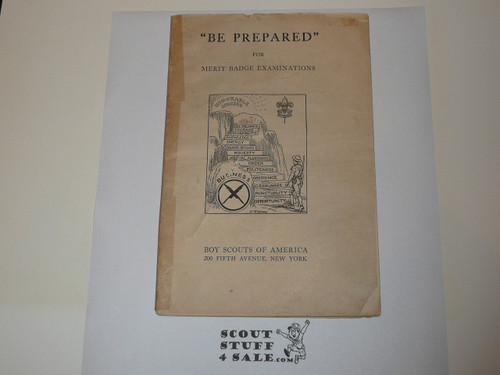 Business Merit Badge Pamphlet, Type 1, White Cover, 1920 Printing, spine taped