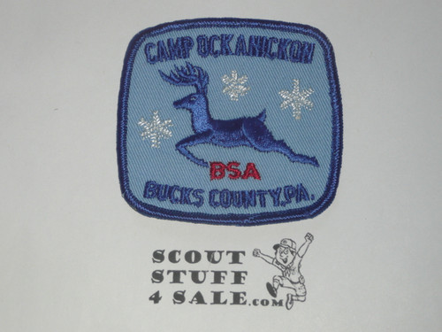 Camp Ockanickon Patch, Bucks County Council, blue r/e bdr, blue twill