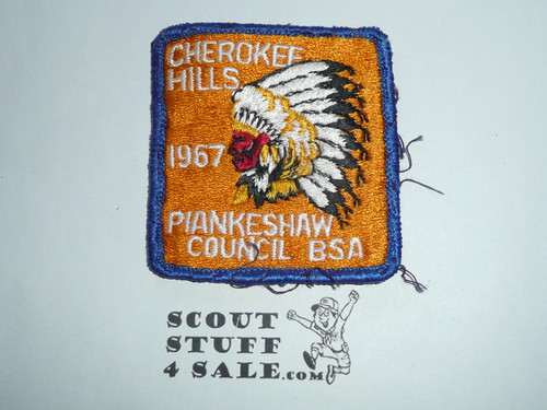 Camp Cherokee Hills Patch, Piankeshaw Council, 1967, sewn
