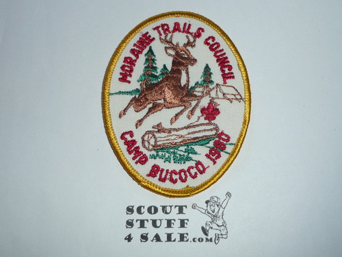 Camp Bucoco Patch, Moraine Trails Council, 1980