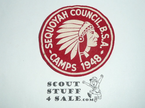 Sequoyah Council Camps Felt Patch, 1948