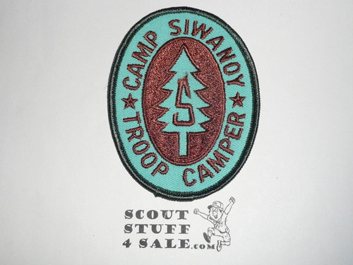 Camp Siwanoy Troop Camper Patch, Westchester-Putnam Council, 1960's variety #2