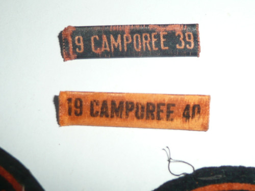 Group of Siwanoy Council 1939-1959 Camporee Felt Patches and pins - Boy Scouts