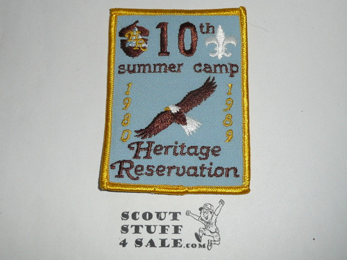 Heritage Reservation Patch, Allegheny Trails Council, 1989 10th Anniversary