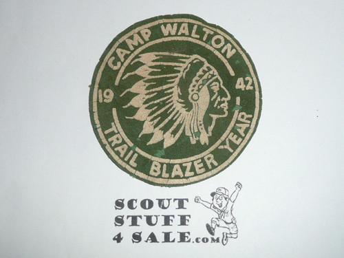 Camp Walton Felt Patch, Illinois, 1942 Trail Blazer Year