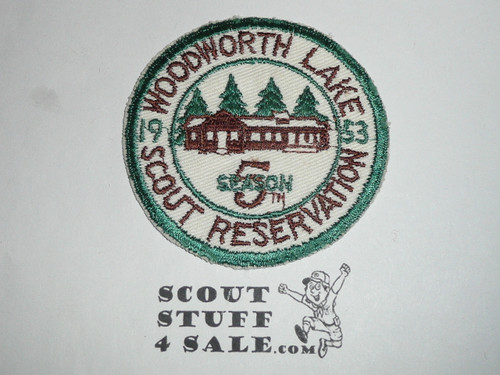 Woodworth Lake Scout Reservation Patch, Sir William Johnson Council, 1953