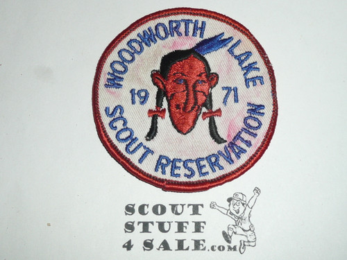 Woodworth Lake Scout Reservation Patch, Sir William Johnson Council, 1971, soiled