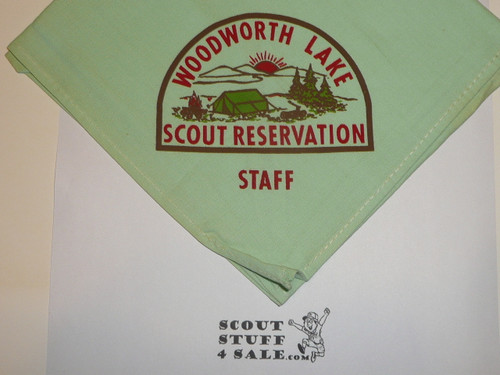 Woodworth Lake Scout Reservation STAFF Neckerchief, Sir William Johnson Council, 1957