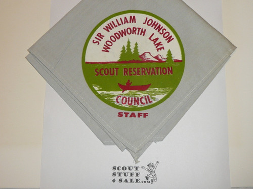 Woodworth Lake Scout Reservation STAFF Neckerchief, Sir William Johnson Council, 1961