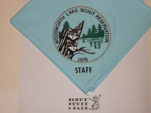 Woodworth Lake Scout Reservation STAFF Neckerchief, Sir William Johnson Council, 1976