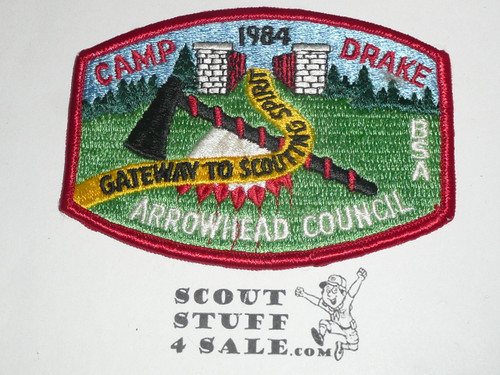 Camp Drake Patch, Arrowhead Council, 1984