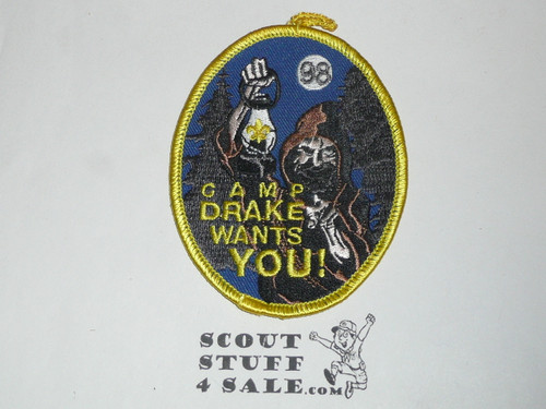 Camp Drake Patch, Prairielands Council, 1998