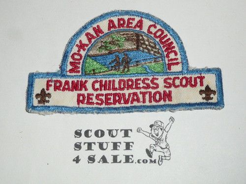 Frank Childress Scout Reservation HAT Shaped Patch, Mo-Kan Area council, sewn