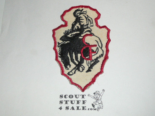 Camp CF Patch, Arrowhead with Bucking Bronco and Rider