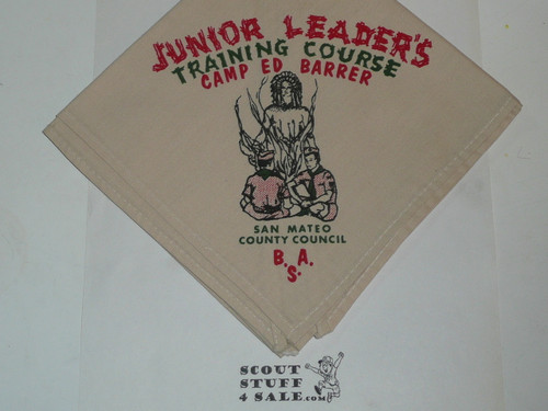 Camp Ed Barrer JLT Neckerchief, San Mateo County Council, 1960's