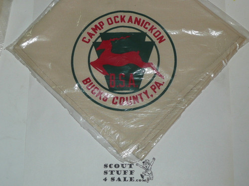 Camp Ockanickon Neckerchief, Bucks County Council, tan