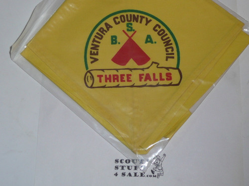 Camp Three Falls Neckerchief, Ventura County Council, Yellow