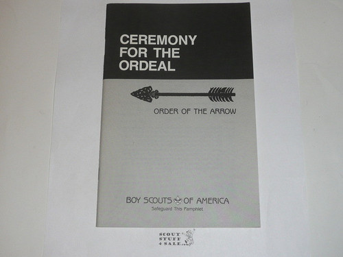Ordeal Ceremony Manual, Order of the Arrow, 1992 Printing
