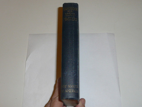 1922 Handbook For Scoutmasters, Second Edition, Third Printing, Lite use, black cover
