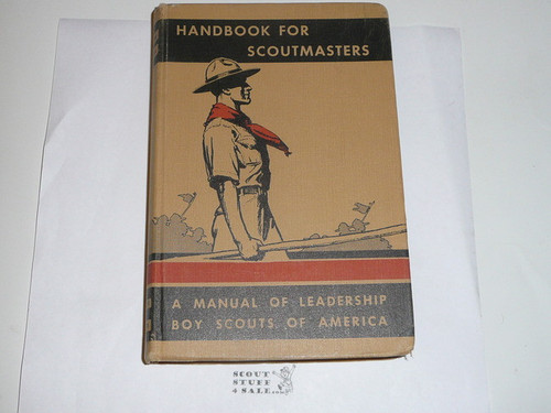 1944 Handbook For Scoutmasters, Third Edition, Volume 1, Eleventh printing (12-44), Lite wear