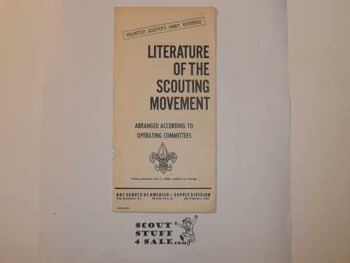 1968 Literature of the Scout Movement Catalog