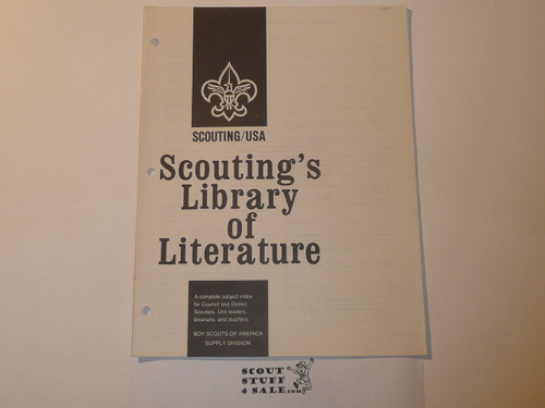 1982 Scoutings Library of Literature Catalog, 1-82 Printing