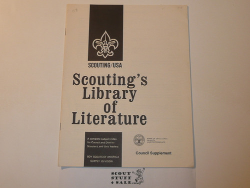 1978 Scoutings Library of Literature Catalog, 7-78 Printing