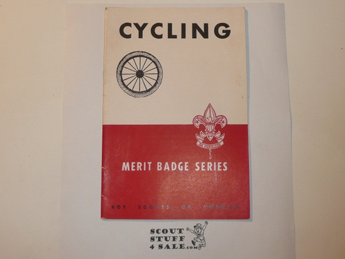 Cycling Merit Badge Pamphlet, Type 5, Red/Wht Cover, 2-48 Printing