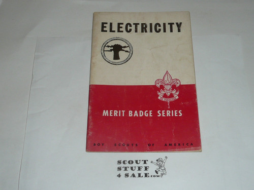 Electricity Merit Badge Pamphlet, Type 5, Red/Wht Cover, 5-48 Printing