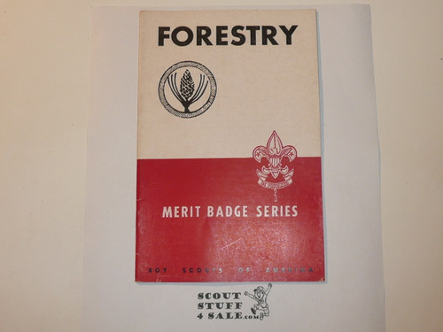 Forestry Merit Badge Pamphlet, Type 5, Red/Wht Cover, 1-48 Printing
