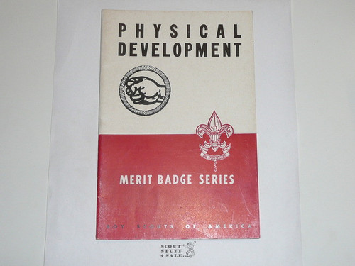 Physical Development Merit Badge Pamphlet, Type 5, Red/Wht Cover, 6-48 Printing