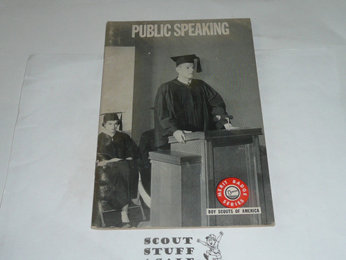 Public Speaking Merit Badge Pamphlet, Type 7, Full Picture, 2-72 Printing