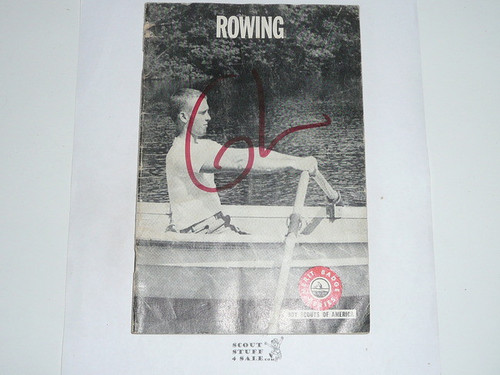 Rowing Merit Badge Pamphlet, Type 7, Full Picture, 2-67 Printing