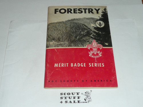 Forestry  Merit Badge Pamphlet, Type 6, Picture Top Red Bottom Cover, 4-65 Printing