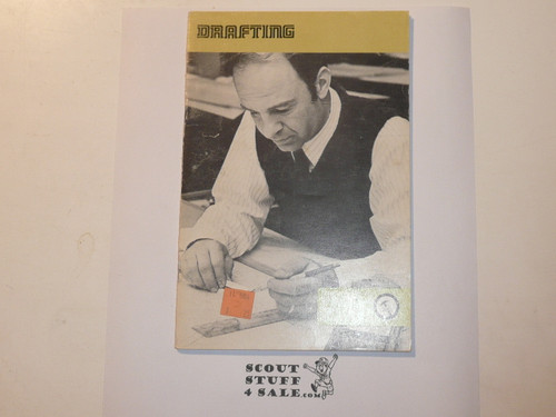 Drafting Merit Badge Pamphlet, Type 8, Green Band Cover, 2-77 Printing
