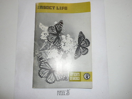 Insect Life Merit Badge Pamphlet, Type 8, Green Band Cover, 3-77 Printing