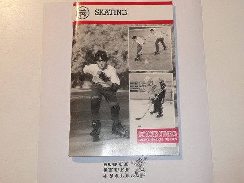 Skating Merit Badge Pamphlet, Type 9, Red Band Cover, 2001 Printing