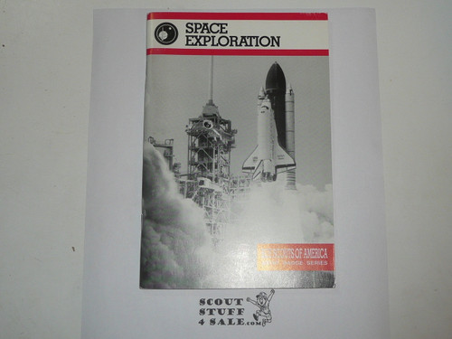 Space Exploration Merit Badge Pamphlet, Type 9, Red Band Cover, 1995 Printing
