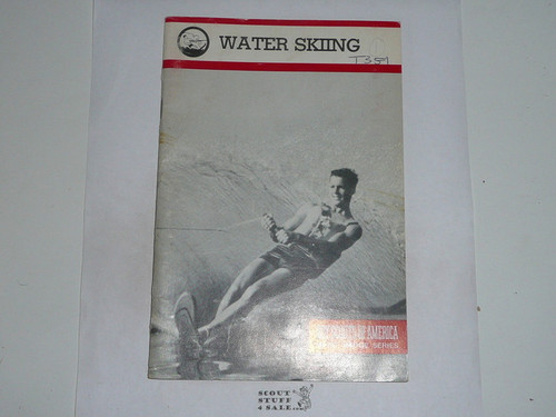 Water Skiing Merit Badge Pamphlet, Type 9, Red Band Cover, 11-82 Printing