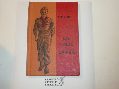 Pottery Library Bound Merit Badge Pamphlet, Type 5, Red/Wht Cover, 2-50 Printing