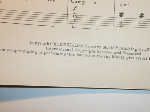 1941 Boy Scouts Parade Sheet Music, by Hugh Arnold