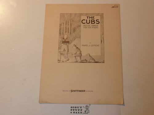 1931 The Cubs March Sheet Music, by Hans Lemcke