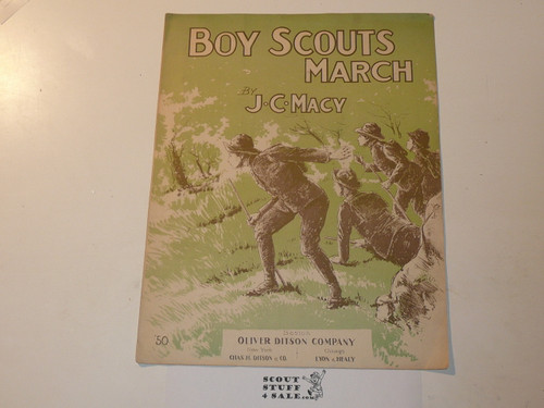 1911 Boy Scouts March Sheet Music, by J. C. Macy