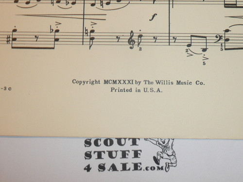 1931 Young America Sheet Music, by John Thompson, Boy Scout