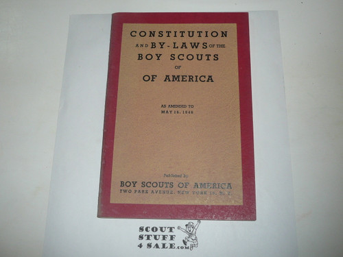 1946 Constitution and Bylaws of the Boy Scouts of America, 10-46 Printing